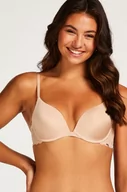 Biustonosze - Hunkemöller Usztywniony biustonosz push-up z fiszbinami Angie Beżowy - miniaturka - grafika 1