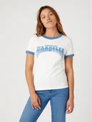 Koszulki i topy damskie - Wrangler T-Shirt Ringer W7N0EEW02 112331996 112331996 Biały Regular Fit - miniaturka - grafika 1