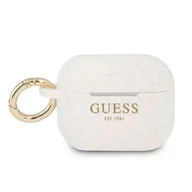 Akcesoria do słuchawek - Guess GUAPSGGEH AirPods Pro cover biały/white Silicone Glitter - miniaturka - grafika 1