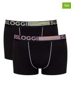 Majtki męskie - Sloggi Bokserki (2 pary) w kolorze czarnym - miniaturka - grafika 1