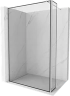 Ścianki i drzwi prysznicowe - Mexen Kioto ścianka prysznicowa Walk-in 120 x 30 cm, czarny wzór, chrom - 800-120-212-01-70-030 - miniaturka - grafika 1