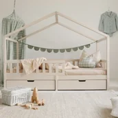 Łóżka dla dzieci i młodzieży - Łóżko domek kaszmirowe Miyo 90x190 - miniaturka - grafika 1