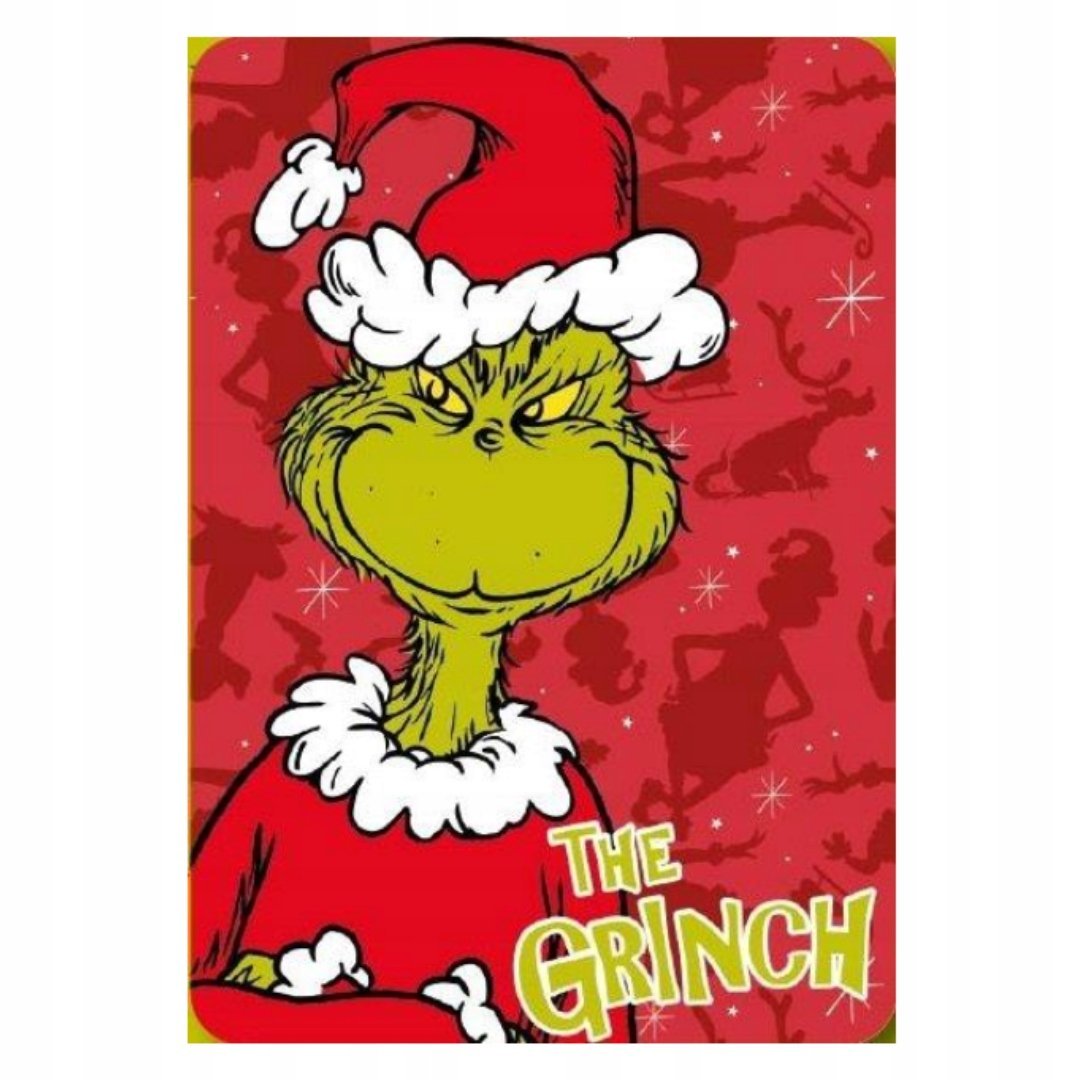 The Grinch koc polarowy czerwony zielony oficjalna licencja
