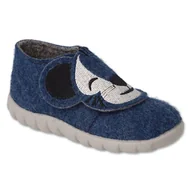 Buty dla dziewczynek - Befado obuwie dziecięce 620P019 niebieskie - miniaturka - grafika 1