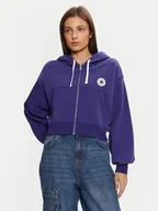 Bluzy damskie - Converse Bluza Retro 10026150-A08 Niebieski Loose Fit - miniaturka - grafika 1