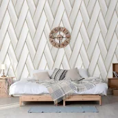 Tapety - DUTCH WALLCOVERINGS Tapeta Geometric, biało-złota - miniaturka - grafika 1
