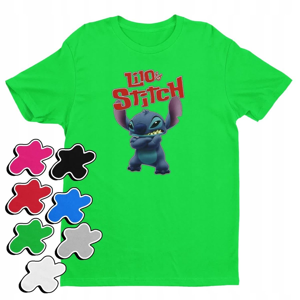 Koszulka T-Shirt Dziecięca Z Nadrukiem Duży Wybór Lilo Stitch -L 146-152