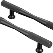 Zawiasy, okucia i inne akcesoria - 5-częściowe czarne uchwyty meblowe - Czarne uchwyty meblowe - Rozstaw otworów 96 mm - Uchwyty do szafek kuchennych - miniaturka - grafika 1