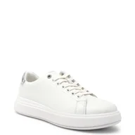 Trampki damskie - Calvin Klein Skórzane trampki RAISED CUPSOLE LACE UP - miniaturka - grafika 1