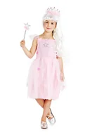 Stroje karnawałowe - Strój Królowa Elfów ST731 98/104 Księżniczka różowa LUX Wróżka Czarodziejka Calineczka Motylek - miniaturka - grafika 1