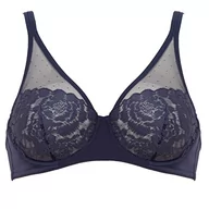 Biustonosze - Maison Lejaby Fleur Ikat Biustonosz damski, granatowy, 90C - miniaturka - grafika 1