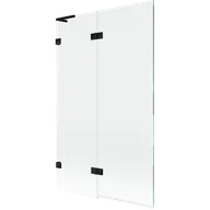 Parawany nawannowe - Mexen Lunar L parawan nawannowy 2-skrzydłowy lewy 110 x 150 cm, transparent, czarny - 897L-110-100-70-00-L - miniaturka - grafika 1