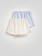 Spodenki damskie - Reserved - Piżamowe szorty 2 pack - jasnoniebieski - miniaturka - grafika 1