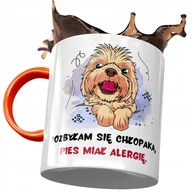 Kubki - Kubek Pomarańczowy z Pieskiem Psem Słodki Prezent z Nadrukiem ze Zdjęciem+ Opakowanie na prezent (wzór 01) - miniaturka - grafika 1