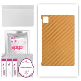 folia naklejka skórka strukturalna na TYŁ do Blackview Tab 13 Pro - Carbon Złoty - apgo SKINS - Akcesoria do tabletów i e-booków - miniaturka - grafika 1