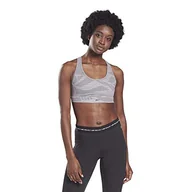 Biustonosze - Reebok Damski biustonosz sportowy Lm Lux Racer Bra Aop szary szary (Gragr) XL - miniaturka - grafika 1