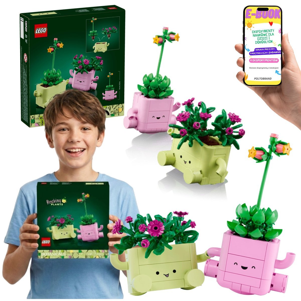 LEGO BOTANICALS Bujające Się Roślinki 11506 Urocze Kwiaty LEGO Dla Dziewczynki + E-BOOK