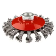 Akcesoria do elektronarzędzi - GRAPHITE Szczotka druciana tarczowa odgięta 100 mm x M14, INOX - miniaturka - grafika 1