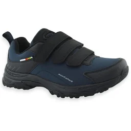 Sportowe buty młodzieżowe z materiału Softshell American Club WT182/24 Czarno Granatowe - Buty dla chłopców - miniaturka - grafika 1