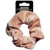 Ozdoby do włosów - Glamour Zawijka scrunchie gumka do włosów Pudrowy Róż - miniaturka - grafika 1