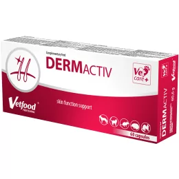 VETFOOD DERMACTIV 60 kapsułek na skórę dla psa i kota - Suplementy i witaminy dla kotów - miniaturka - grafika 1
