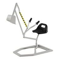 Zabawki do piasku - Łopatka do Piasku dla Dzieci, Metalowa Zabawka do Piaskownicy z Obrotowym Siedziskiem 360°, Koparka z Elastyczną Łopatką, Kwadratowa Podstawa, Szary - miniaturka - grafika 1