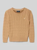 Swetry dla chłopców - Sweter z dzianiny z prążkowanymi wykończeniami - miniaturka - grafika 1