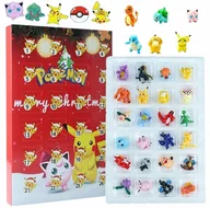 Ozdoby bożonarodzeniowe - Pokemon 24 Figurki Kalendarz Adwentowy Pokemonów Dla Dzieci Pikachu Prezent - miniaturka - grafika 1