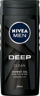 Żele pod prysznic dla mężczyzn - Nivea Men Żel pod prysznic Deep Clean 250ml - miniaturka - grafika 1