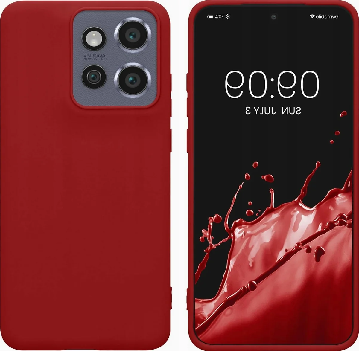 Etui do telefonu silikonowe tpu czerwone elastyczne wytrzymałe smukłe