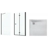 Kabiny prysznicowe - Zestaw Roca Capital kabina prysznicowa 80x80 cm kwadratowa MaxiClean z brodzikiem Terran perłowy (AM4508016M, AM4408016M, AP10332032001630) - miniaturka - grafika 1