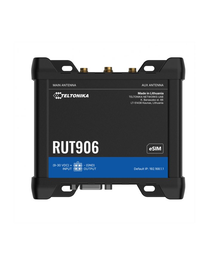 TELTONIKA NETWORKS RUT906 Dual Sim eSIM 4G/LTE/3G EMEA EU RS232 RS485 Router RUT906030700