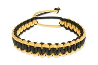 Bransoletki - Bransoletka Czarno Żółta Pleciona Ręcznie - miniaturka - grafika 1