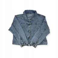 Kurtki damskie - Jeansowa kurtka damska nietoperz S - miniaturka - grafika 1
