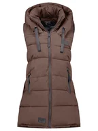 Kamizelki damskie - Geographical Norway Kamizelka pikowana "Dolbar" w kolorze ciemnobrązowym - miniaturka - grafika 1