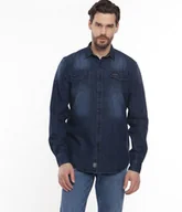 Koszule męskie - Jeansowa koszula regular MORAN 5481 DARK USED-XXL - miniaturka - grafika 1