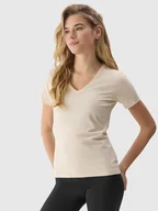 Koszulki i topy damskie - T-shirt gładki z bawełną organiczną damski 4F - miniaturka - grafika 1