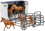 Figurki dla dzieci - Zestaw Figurek Zwierzęta Konie Zagroda Źrebie Kucyk Farma LEAN Toys - miniaturka - grafika 1