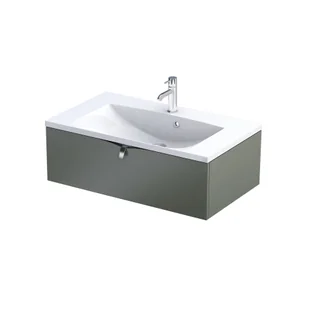 Szafka łazienkowa pod umywalkę Oristo Siena 80 cm zielony mat OR45-SD1S-80-17 - Szafki łazienkowe - miniaturka - grafika 1
