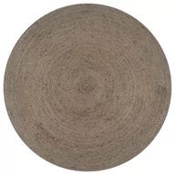 Dywaniki łazienkowe - vidaXL Ręcznie wykonany dywanik z juty, okrągły, 120 cm, szary 133663 - miniaturka - grafika 1