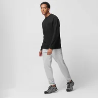 Bluzy sportowe męskie - Męska bluza dresowa nierozpinana bez kaptura Outhorn OTHAW23TSWSM680 - czarna - miniaturka - grafika 1