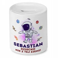 Skarbonki - Skarbonka 330 ml Dla Sebastiana Syna Dziecka z Nadrukiem ze Zdjęciem - miniaturka - grafika 1