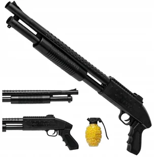 Pistolet Na Kulki Plastikowe Karabin Shot Imitacja Broni Czarny Duży 68Cm - Zabawki militarne - miniaturka - grafika 1
