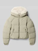 Kurtki i płaszcze dla dziewczynek - Kurtka pikowana z kapturem - miniaturka - grafika 1