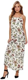 Only Kobiety Onlwinner Sl Maxidress Noos Wvn Sukienka, Biały/Wielokolorowy, 34 - Sukienki - miniaturka - grafika 1