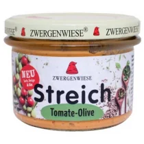 ZWERGENWIESE (pasty słonecznik., konfitu PASTA SŁONECZNIKOWA Z POMIDORAMI I OLIWKAMI BEZGLUTENOWA BIO 180 g - ZWERGENWIESE - Pasty warzywne - miniaturka - grafika 1