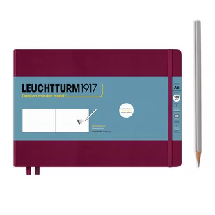 Leuchtturm1917, szkicownik poziomy Medium, A5, bordowy - Podobrazia, bloki, papiery - miniaturka - grafika 1