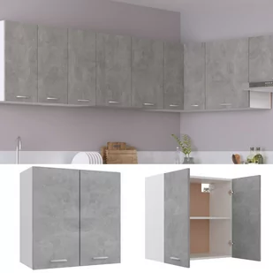 vidaXL Szafka kuchenna, szarość betonu, 60x31x60 cm, płyta wiórowa 801272 - Szafki kuchenne - miniaturka - grafika 1