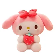 Maskotki i pluszaki - Maskotka Pluszak Duża My Melody Z Truskawką 50 Cm - miniaturka - grafika 1