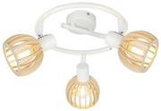 Lampy sufitowe - Candellux Lampa sufitowa reflektorek ATARRI PLAFON SPIRALA 3X25W E14 BIAŁY+DREWNO 98-68125 - miniaturka - grafika 1